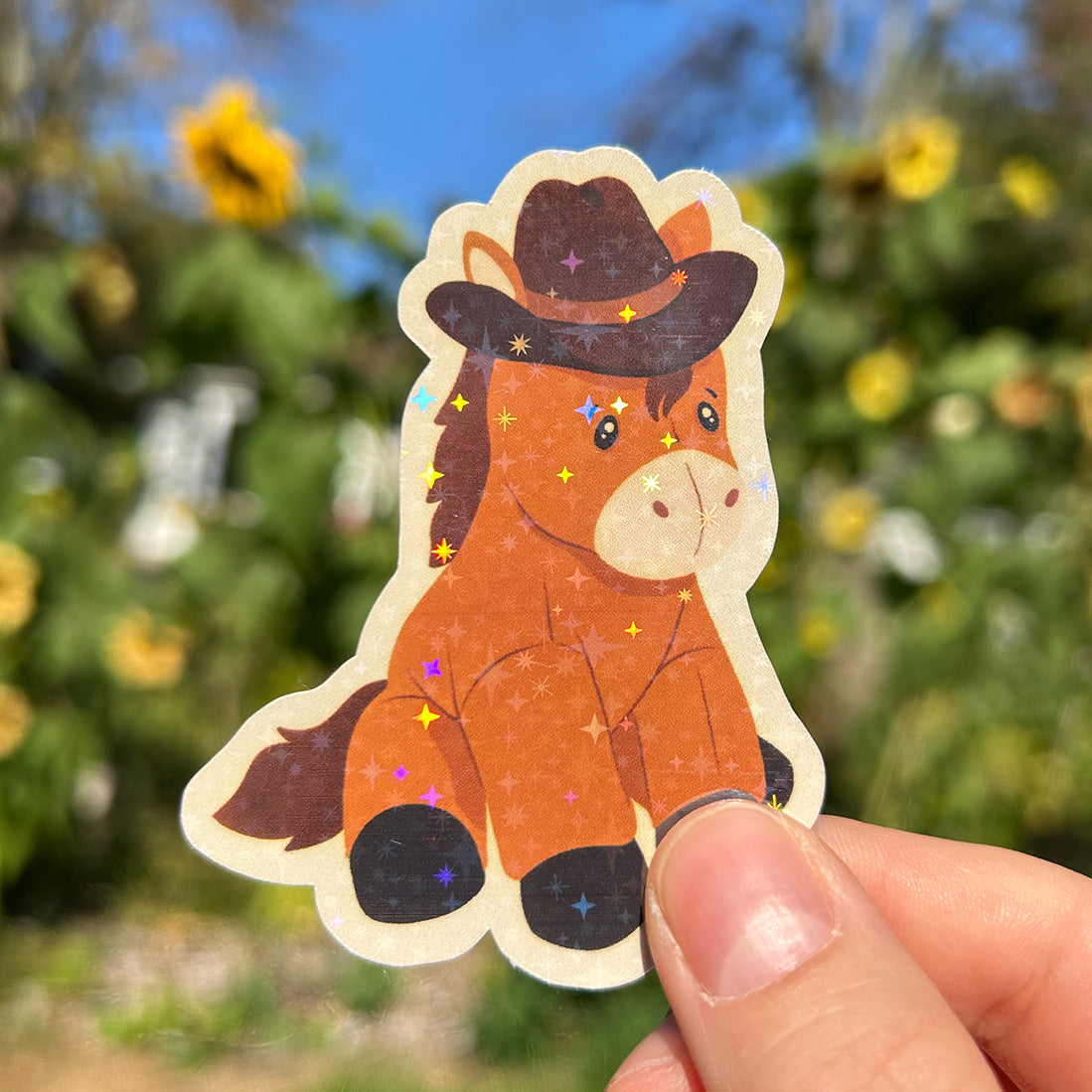 Autocollant en vinyle - Poney