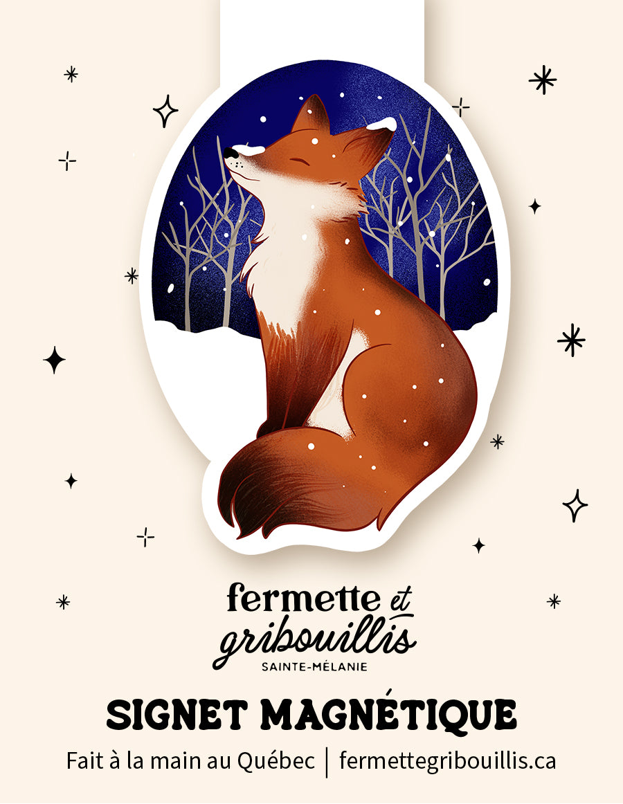 Signet magnétique - Renard d'hiver