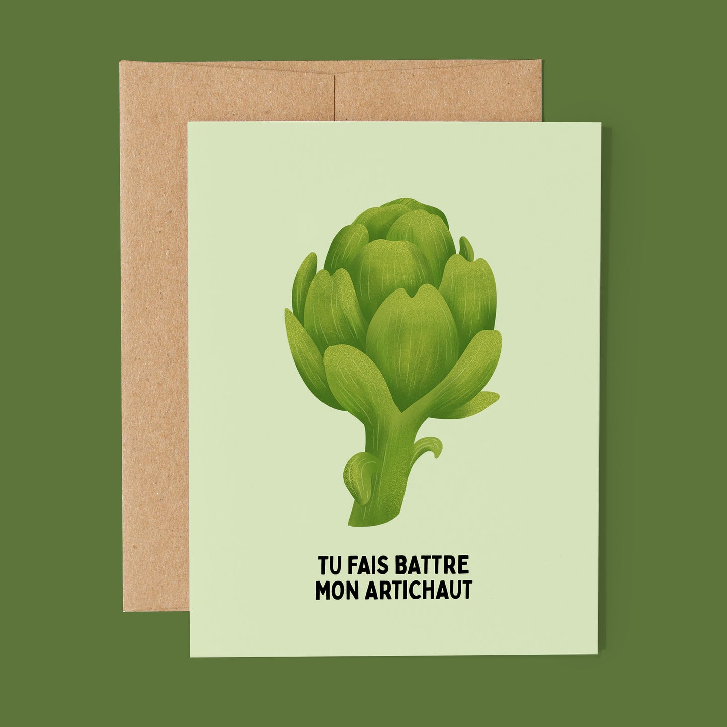 Carte de souhait - Tu fais battre mon artichaud