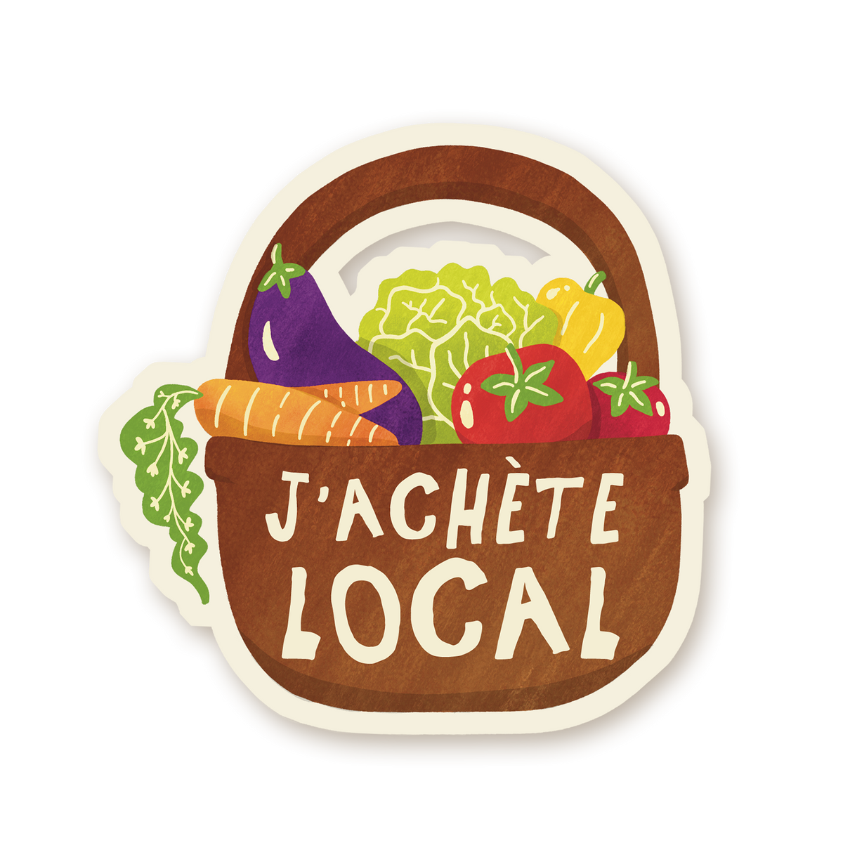 Autocollant en vinyle - J'achète local