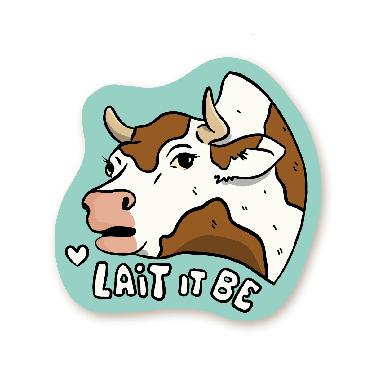 Autocollant en vinyle - Lait it be