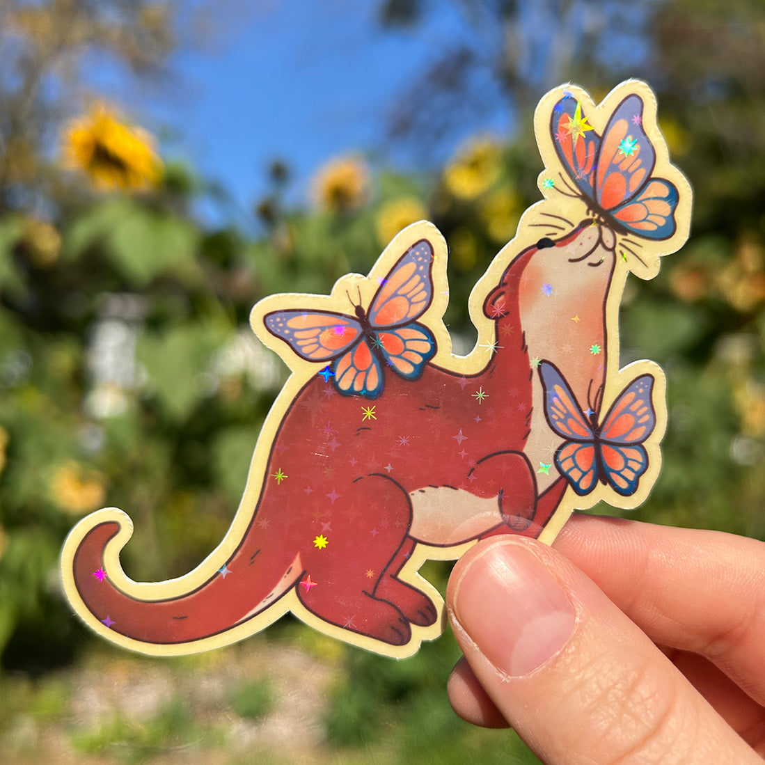 Autocollant en vinyle - Loutre