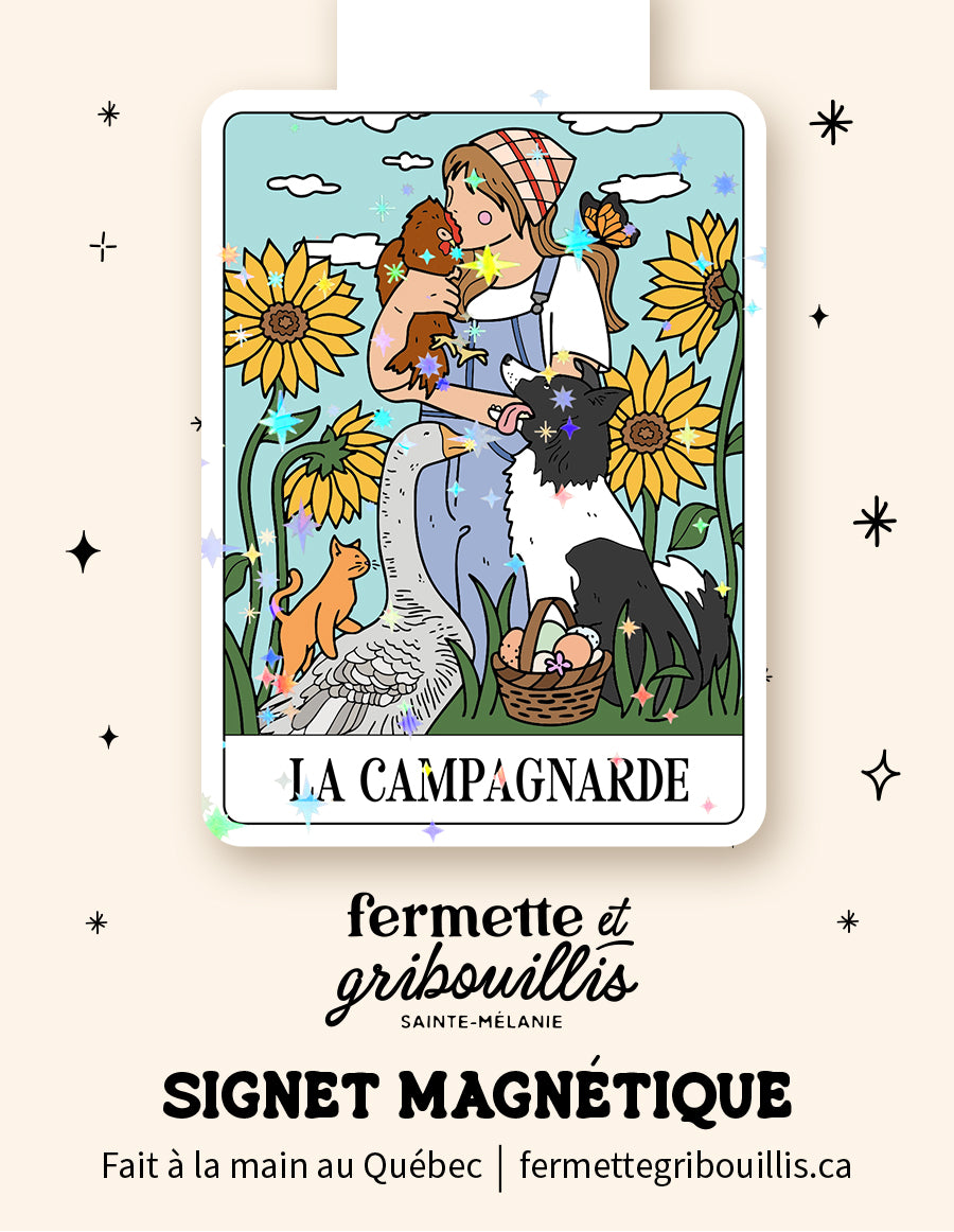 Signet magnétique - Carte de tarot La campagnarde