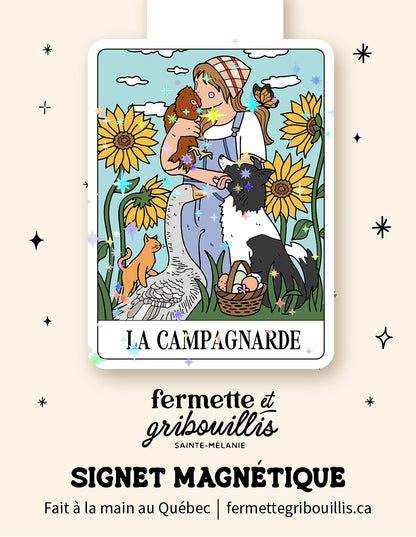 Signet magnétique - Carte de tarot La campagnarde