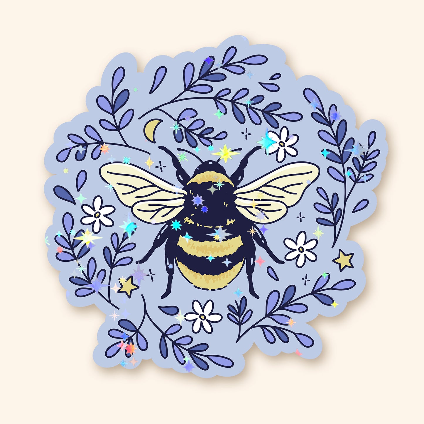 Autocollant en vinyle - Abeille de nuit