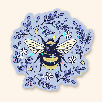 Autocollant en vinyle - Abeille de nuit