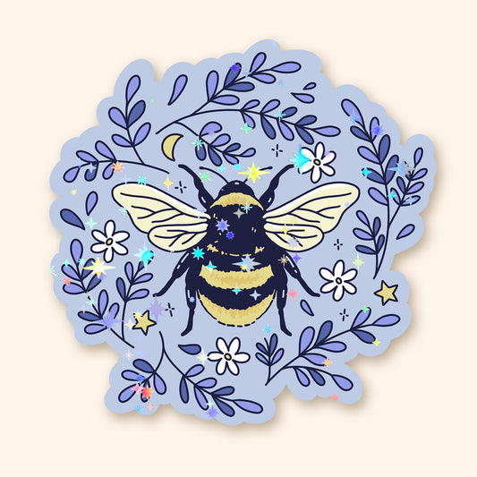 Autocollant en vinyle - Abeille de nuit