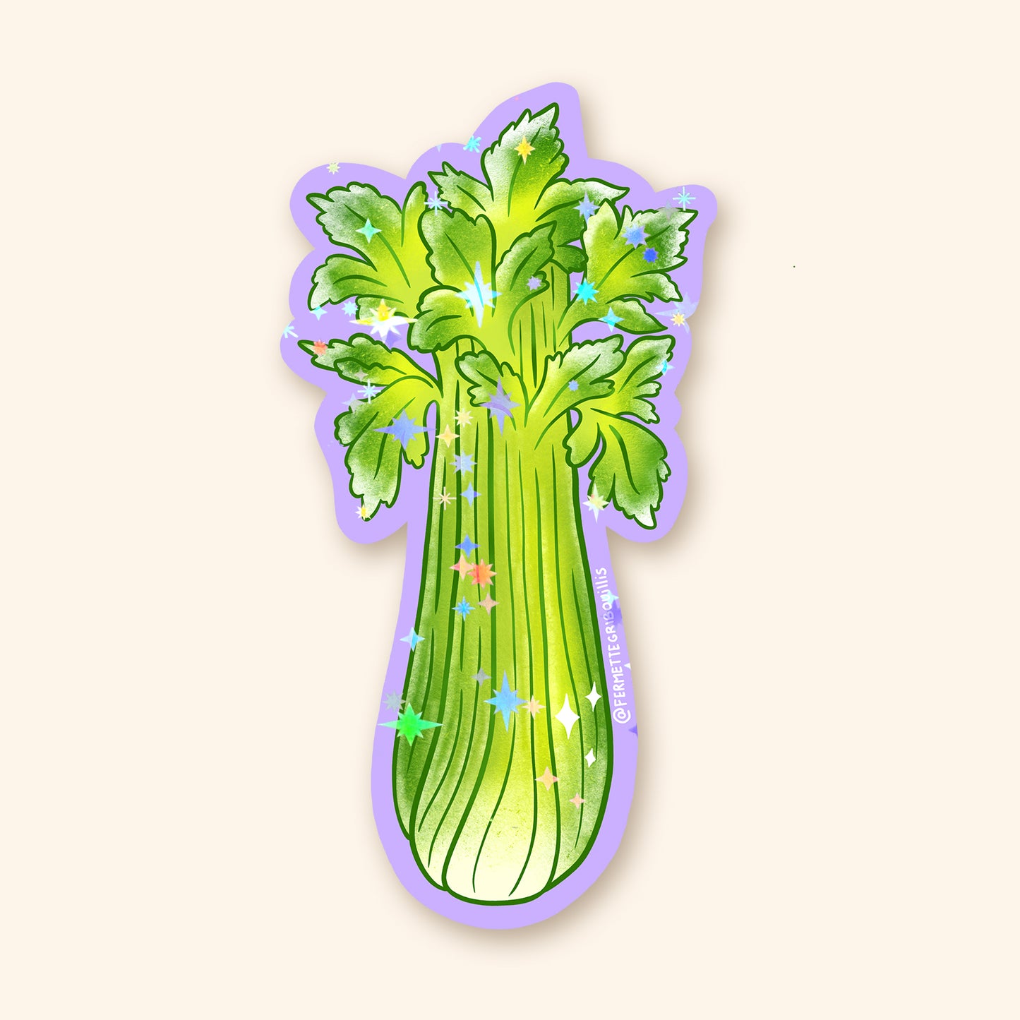 Autocollant en vinyle - Céleri