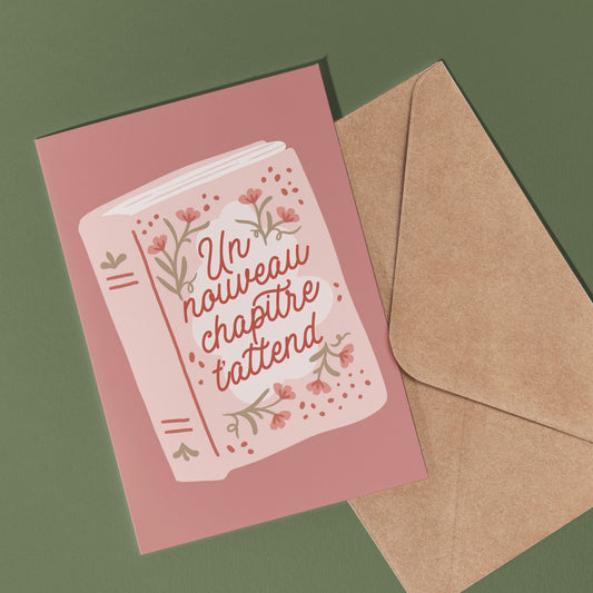 Carte de souhait - Un nouveau chapitre t'attend