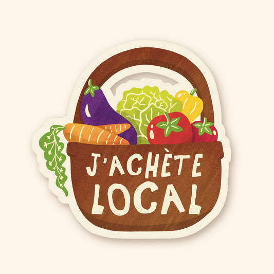Autocollant en vinyle - J'achète local