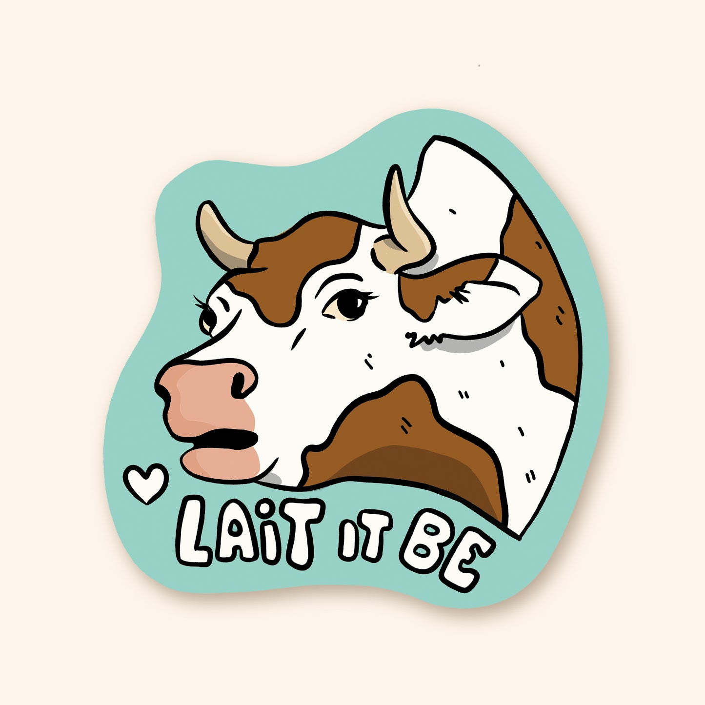 Autocollant en vinyle - Lait it be