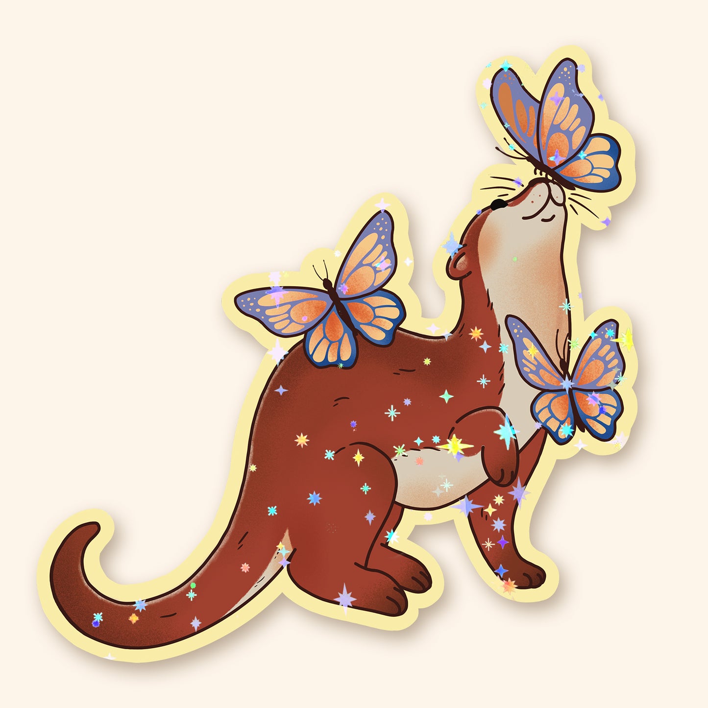 Autocollant en vinyle - Loutre