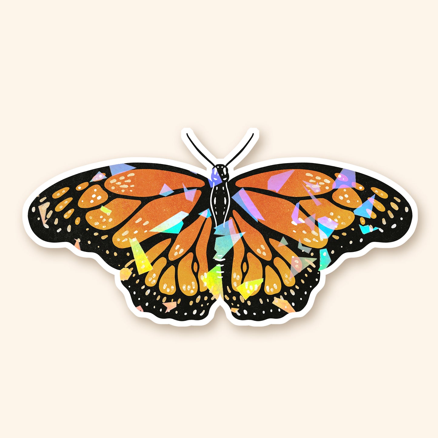 Autocollant en vinyle - Monarque