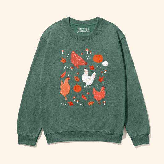 Coton ouaté - Poules d'automne