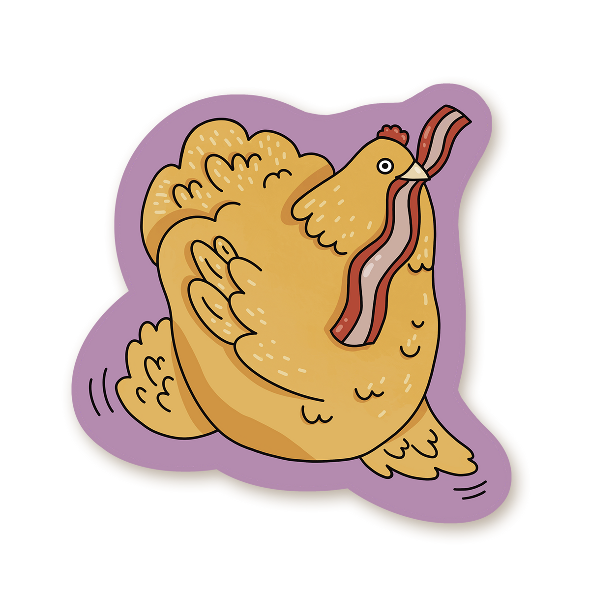 Autocollant en vinyle - Poule Bacon