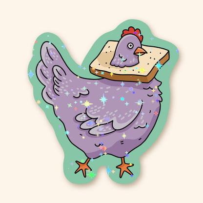 Autocollant en vinyle - Poule Pain