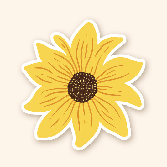Autocollant en vinyle - Tournesol