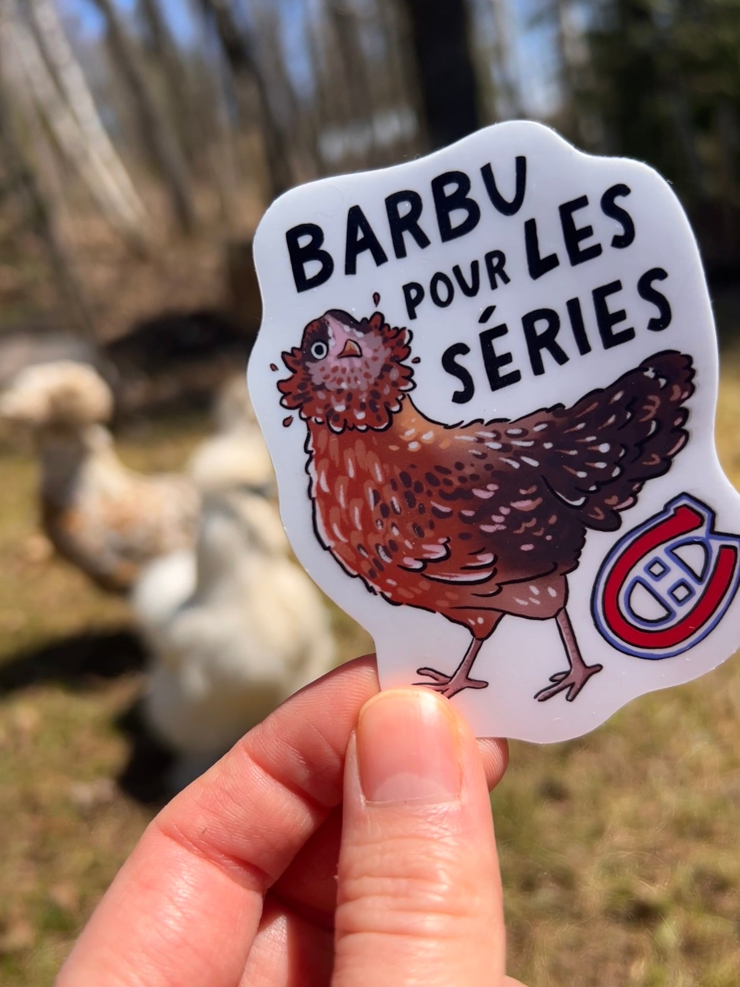 Autocollant en vinyle - Barbu pour les séries - ÉDITION CANADIENS