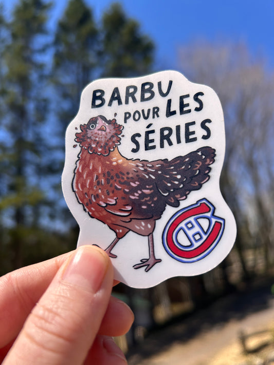 Autocollant en vinyle - Barbu pour les séries - ÉDITION CANADIENS